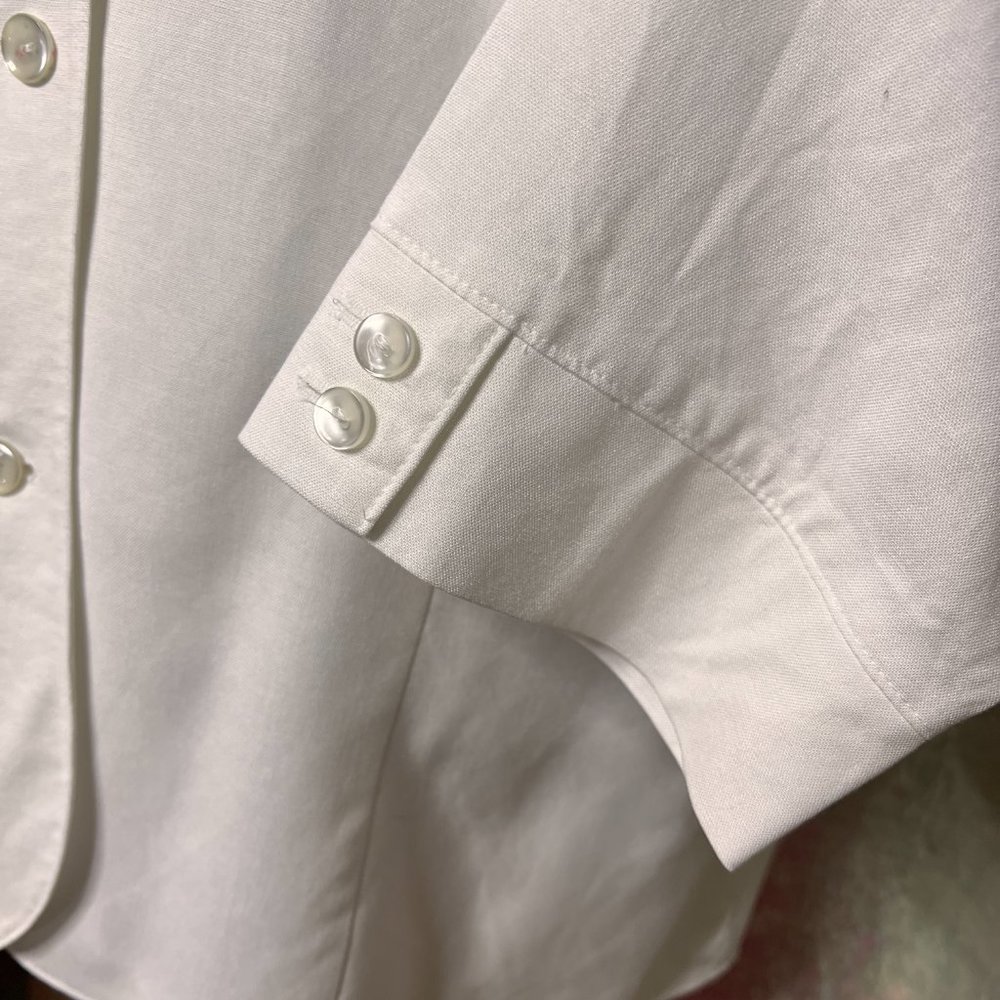 Viscose - Linen Button Down Blouse With 3/4 Sleev… - image 6